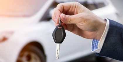 man renting a car in Dubai