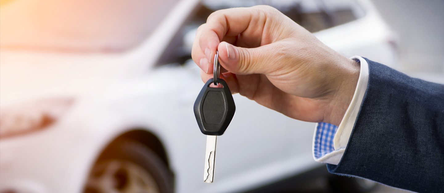 man renting a car in Dubai