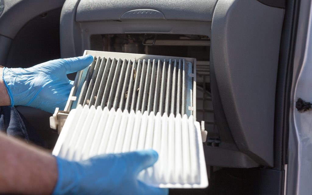 car interior mould removal using a brush