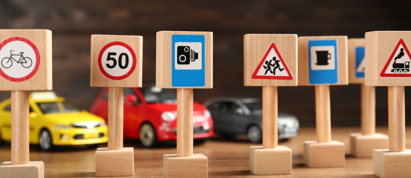 Different road signs