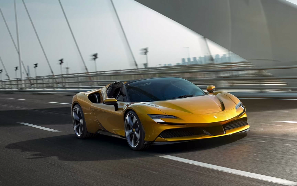 The Ferrari SF90 Spider is also among the list of cabriolet cars for an open-air experience
