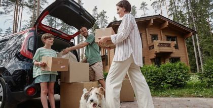 family moving house