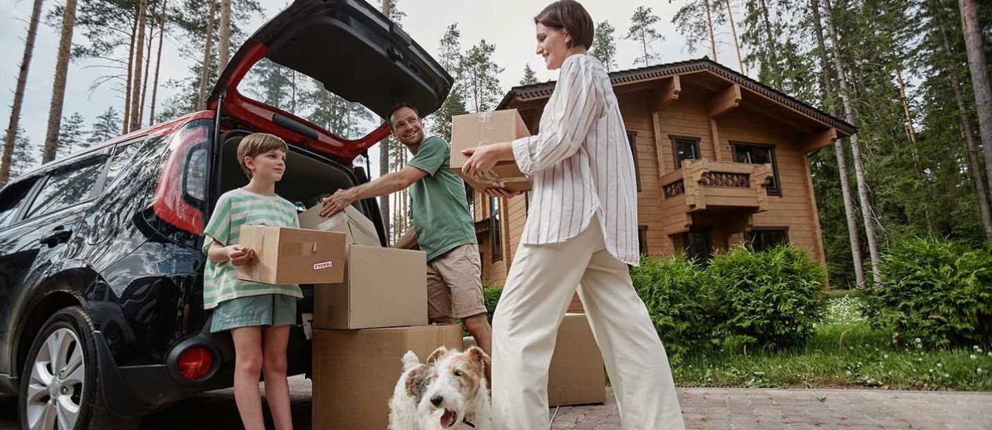 family moving house