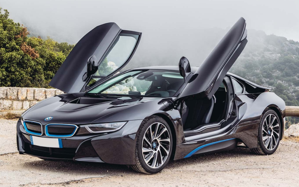 Open doors of BMW i8