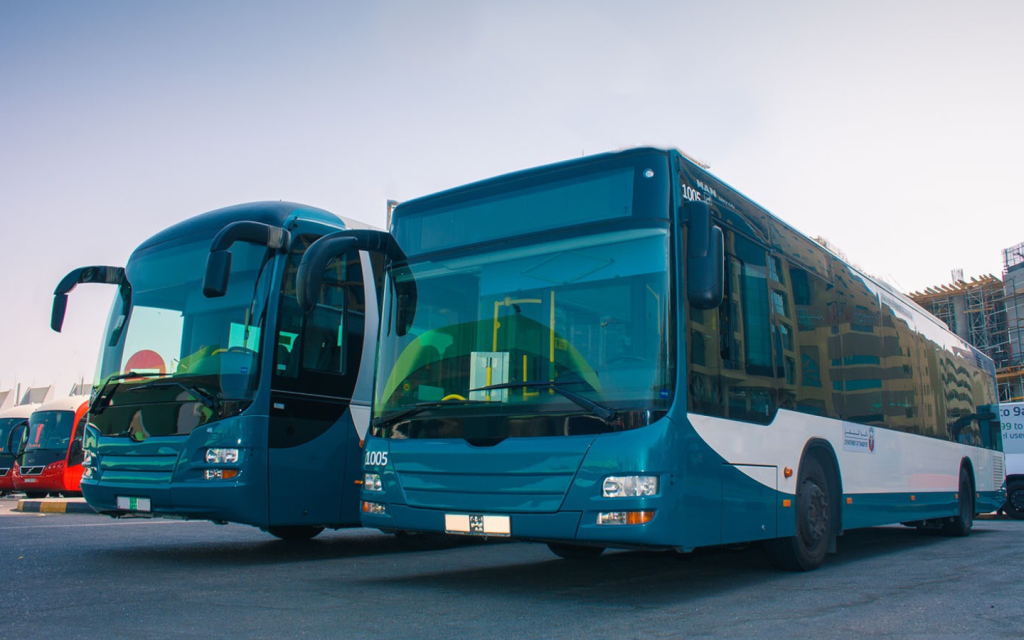 Different types of Abu Dhabi public buses