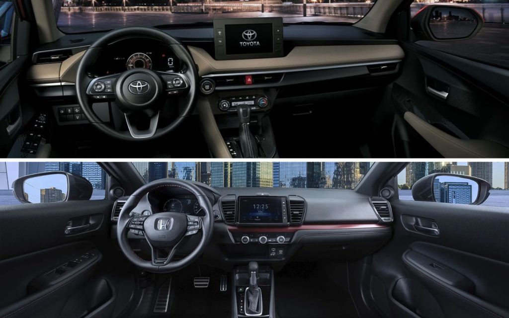 Toyota Yaris vs Honda City interior design