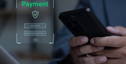 Person making a payment on mobile