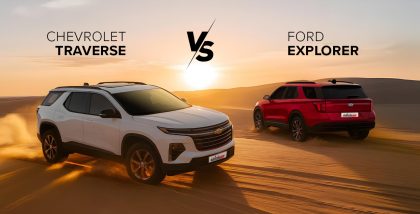 comparison of the Ford Explorer vs Chevrolet Traverse