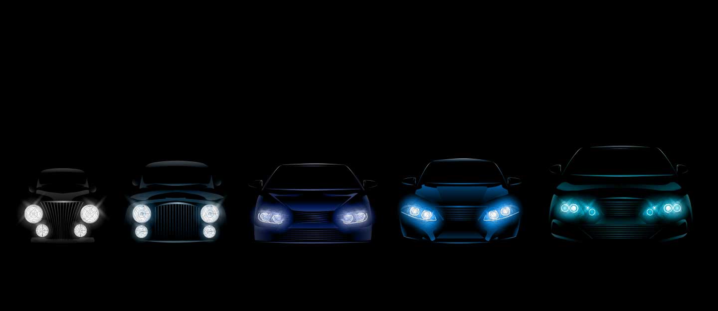 evolution of car headlights
