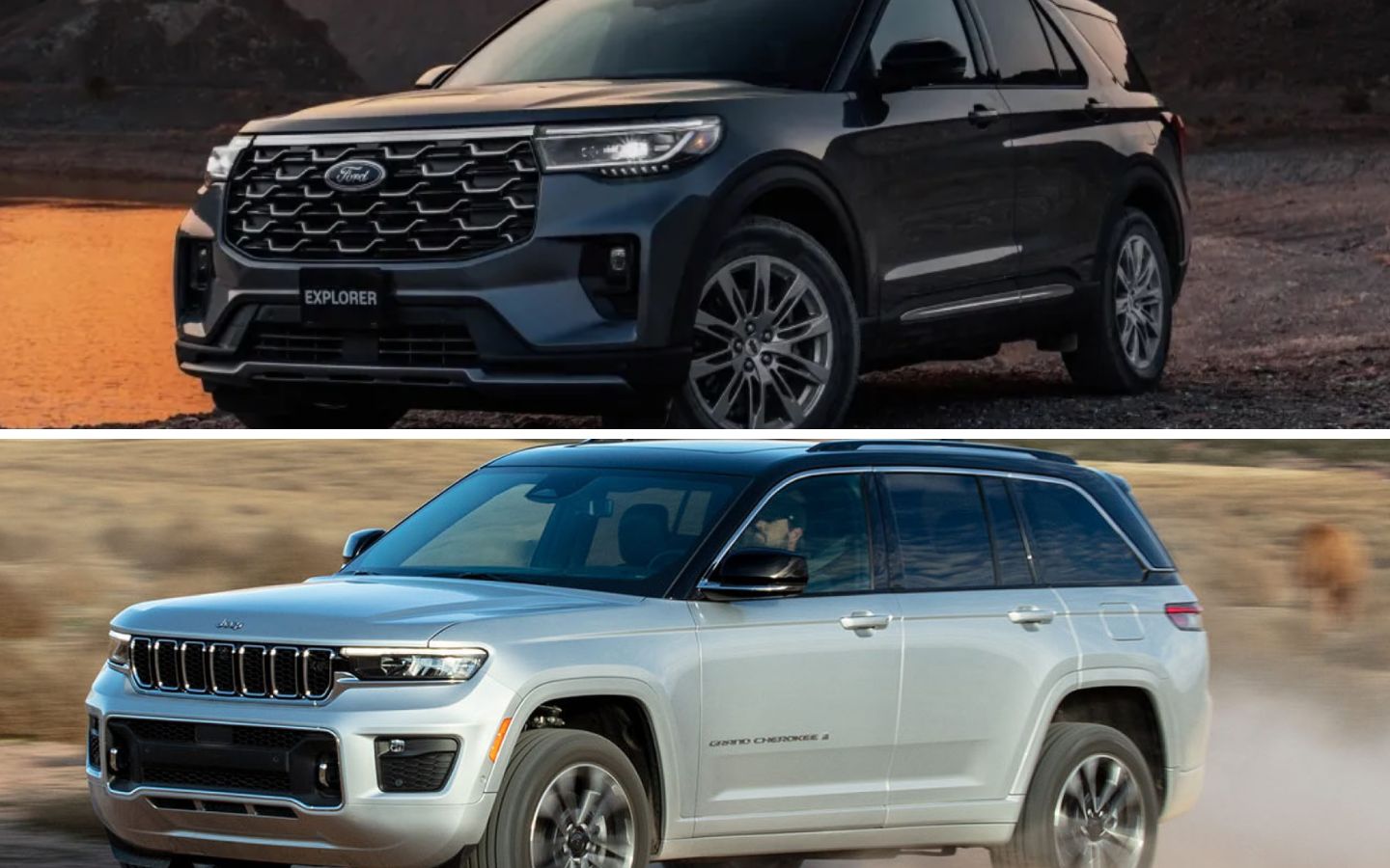 Exterior of Jeep Grand Cherokee vs Ford Explorer  