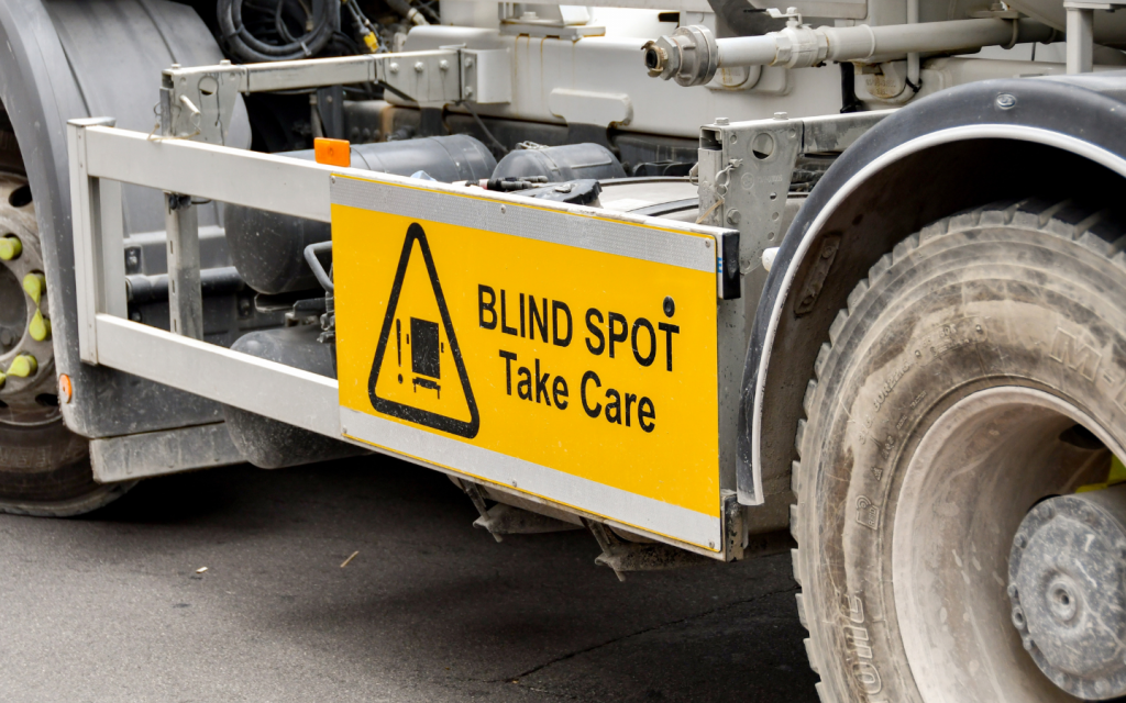 blind spot of a truck