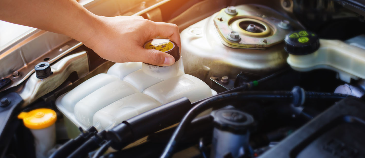 شخص يمسك بغطاء الرديتر