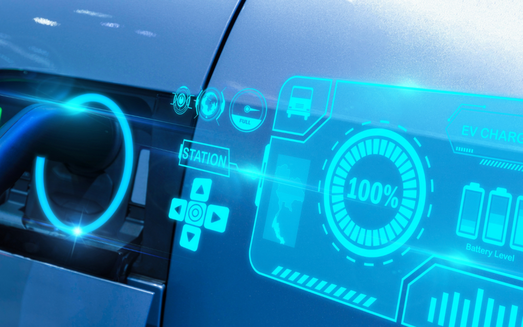 Smart EV charger cahrging a vehicle