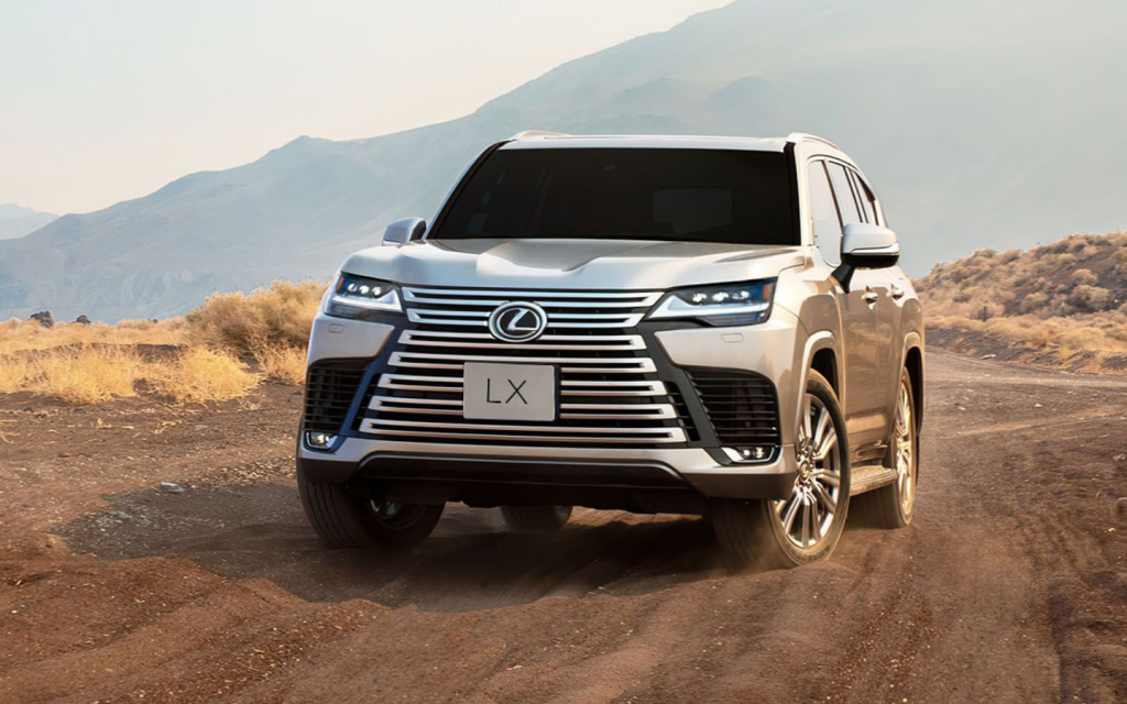 latest LX series off-roading on a rough terrian