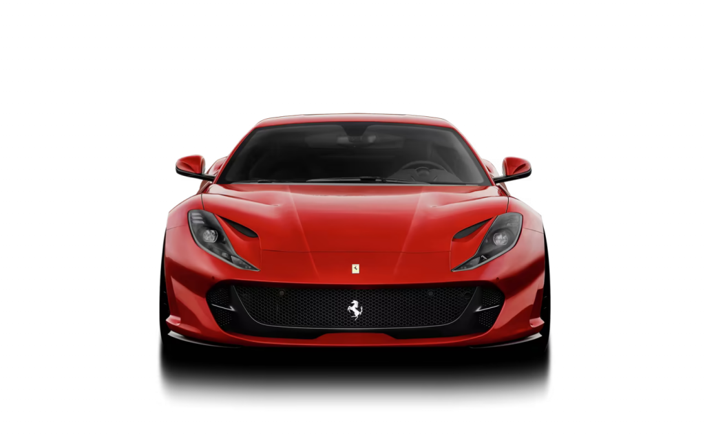 Front fascia of a red Ferrari 812 Superfast