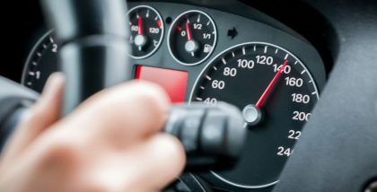 View of a speedometer