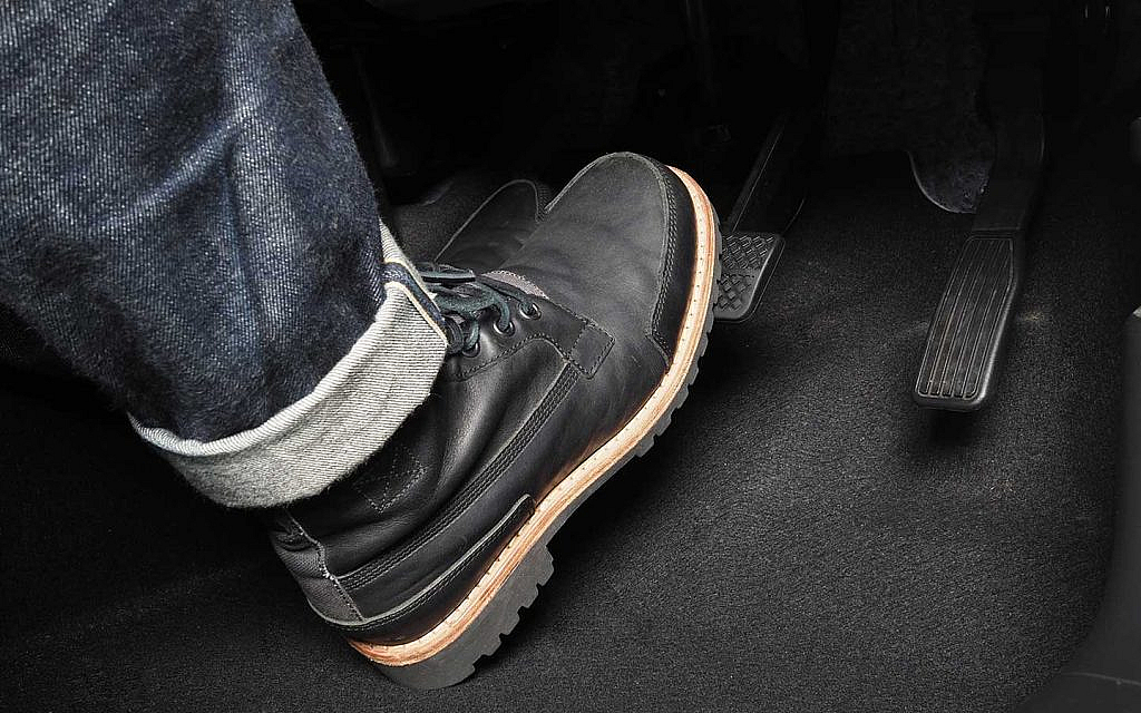 A spongy brake pedal is often a sign of low brake fluid