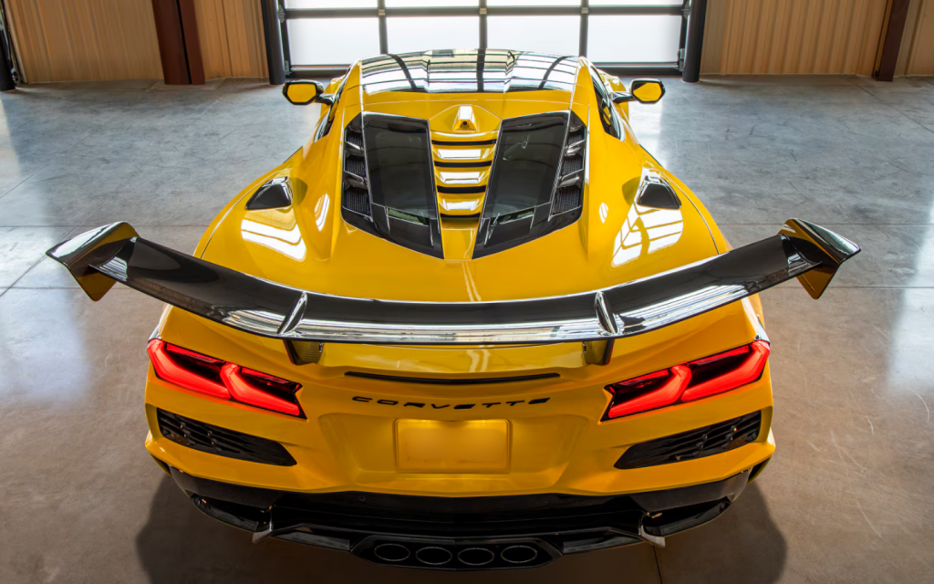 Rear view of the new Chevrolet Corvette 2025