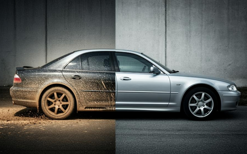 A white and grey colour car