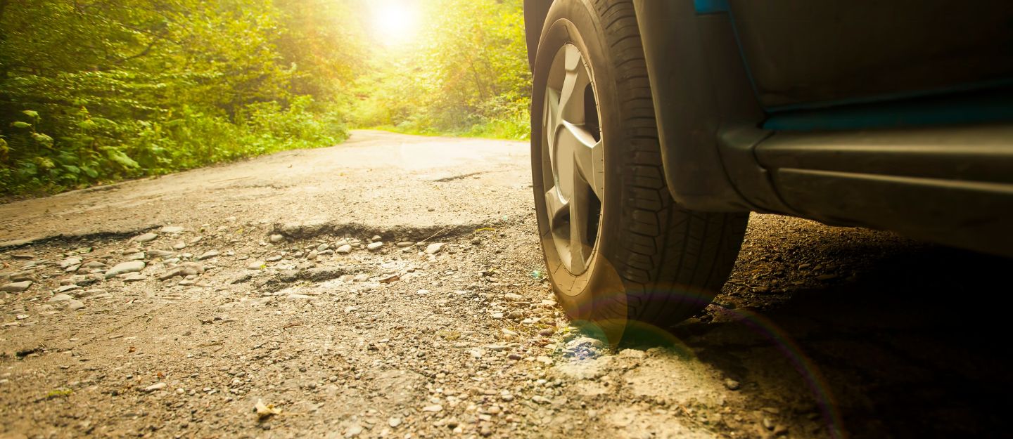 here is How Potholes Can Damage Car Tyres