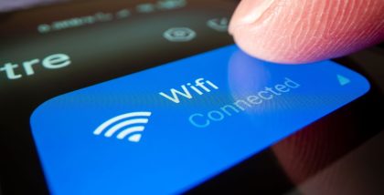 man connecting a wifi