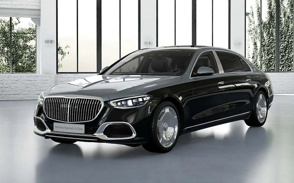 Black 2025 Maybach S-Class with grey hood