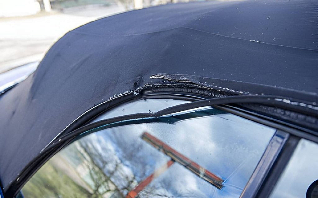 cuts and tear are among the coomon convertible car's roof