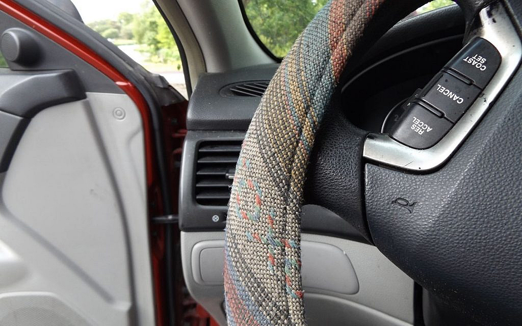 Fabric steering wheel cover
