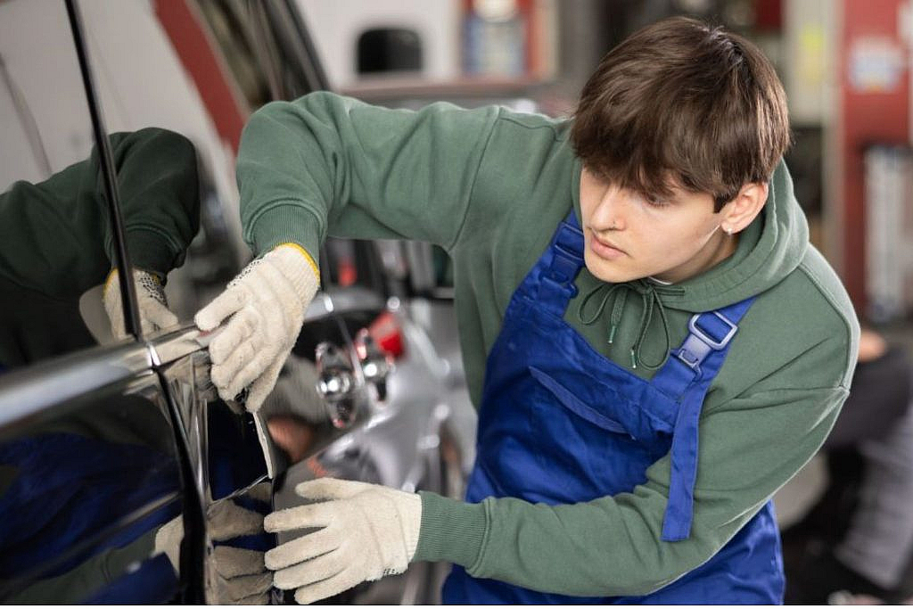 Replace car door handle with simple tools and techniques