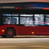 Public bus on road