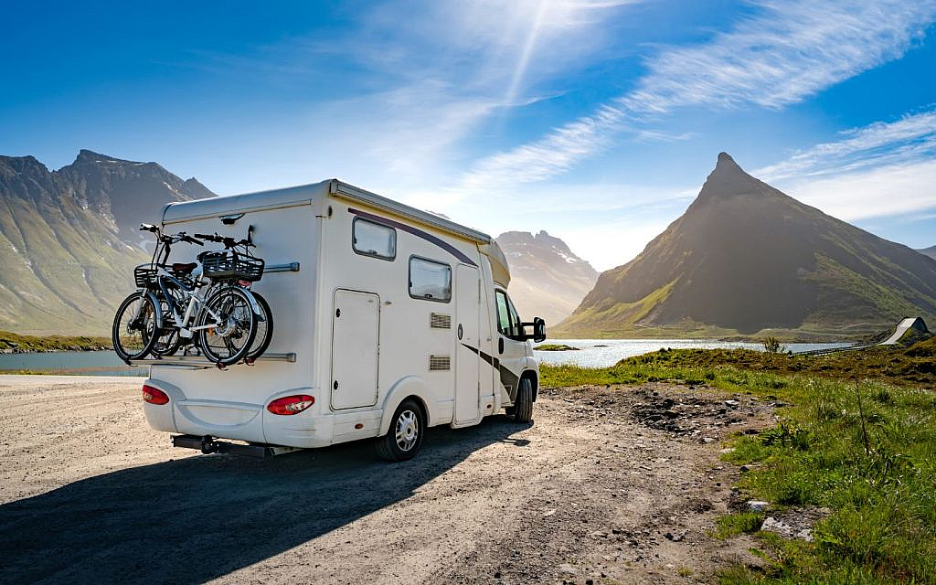 an RV packed with cargo