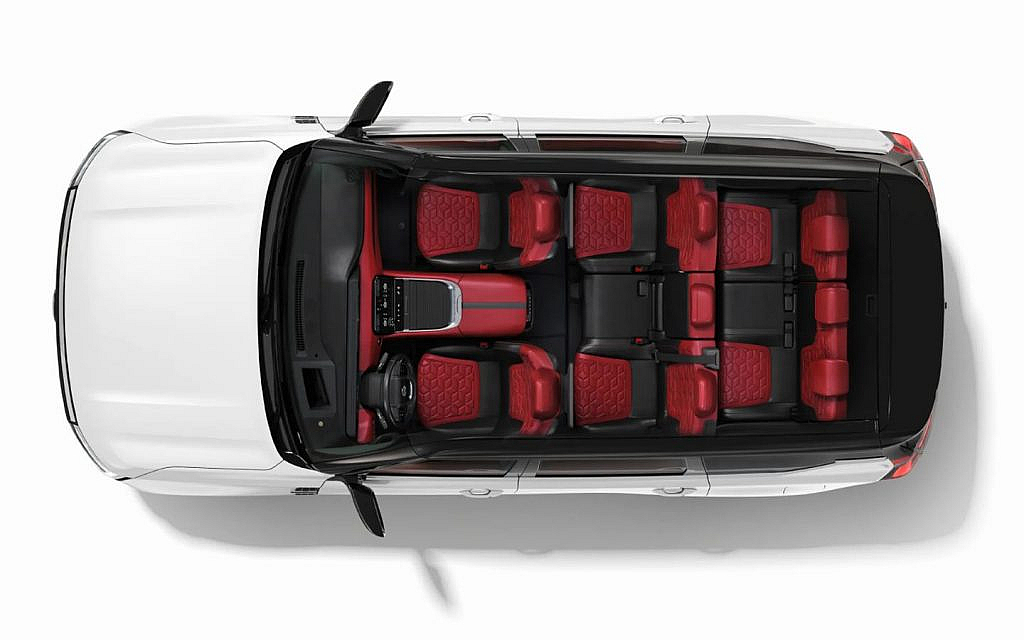 Aerial view of Nissan Patrol cabin