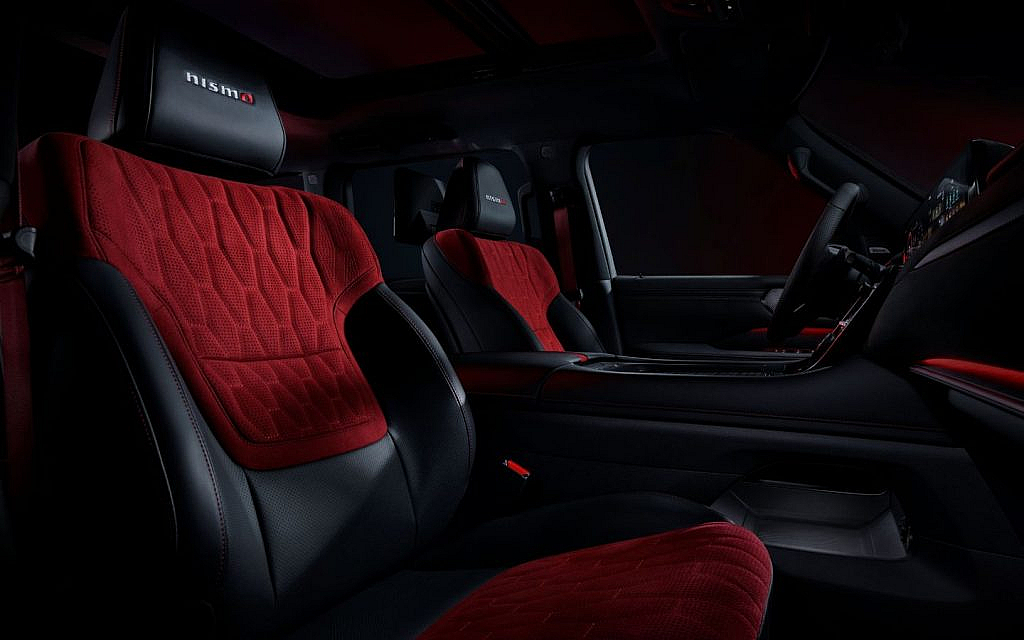 The interior of the 2025 Patrol NISMO offers a driver-focused cockpit.