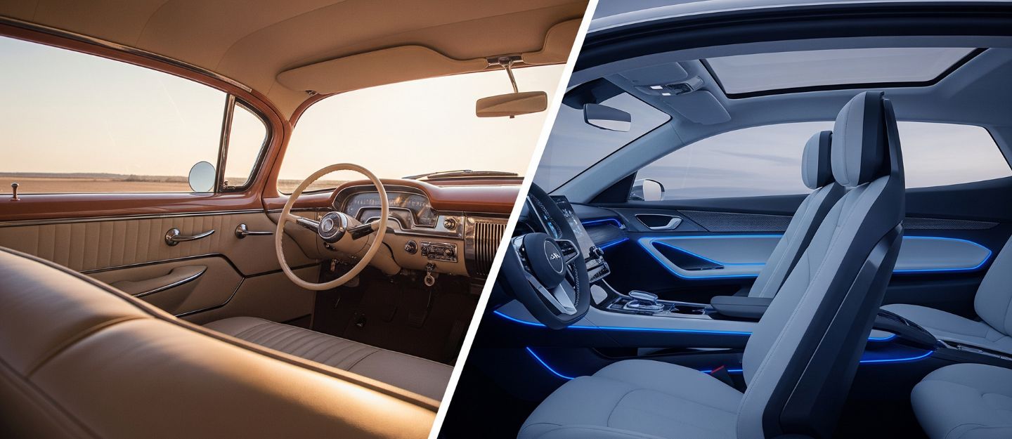 luxury car interior trends from the early days to now
