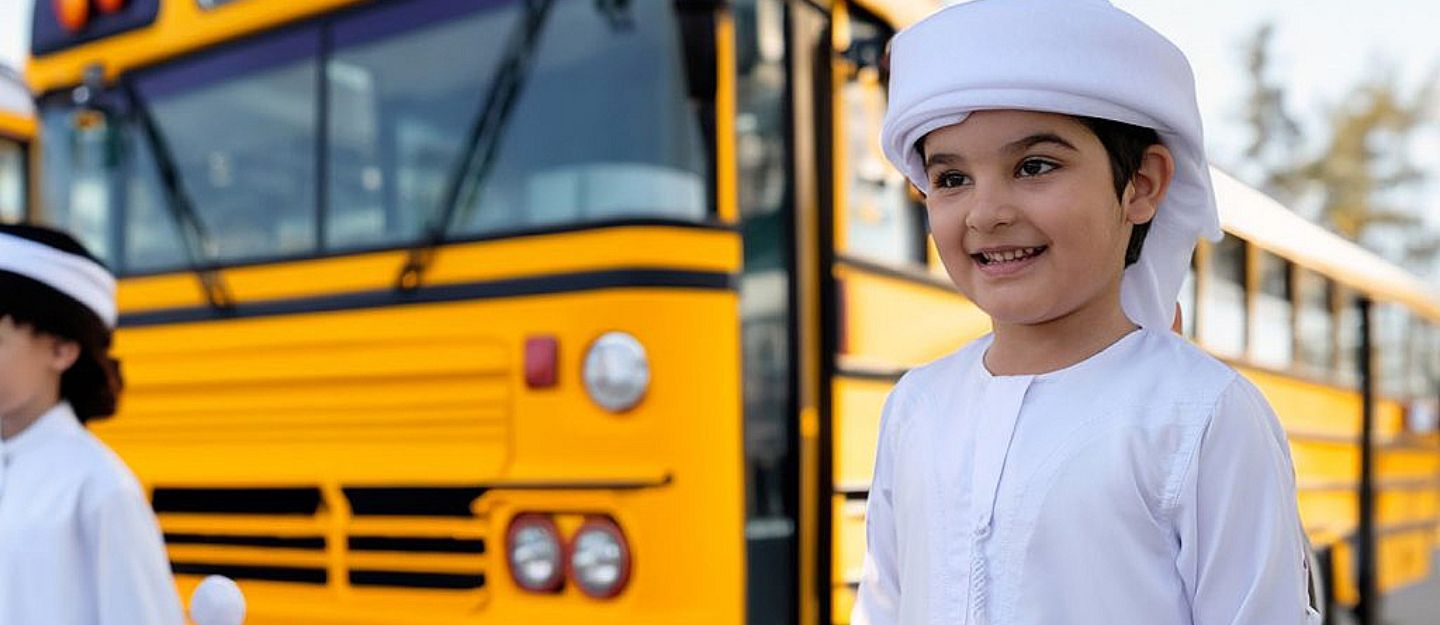 One of the essential school bus safety features in the UAE, the automatic stop arm ensures traffic halts during student pick-up and drop-off