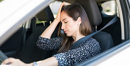 سائقة مستاءة