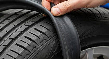 Insert a tube in a tubeless tyre