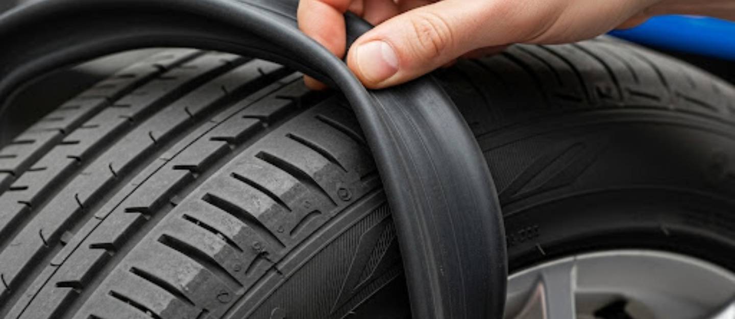 Insert a tube in a tubeless tyre