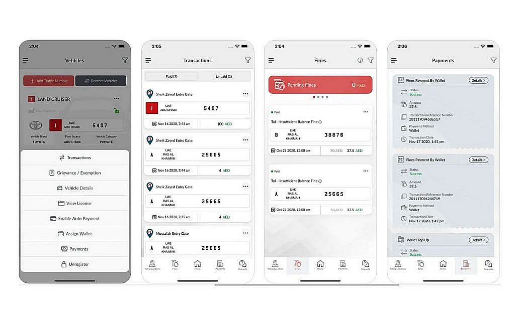 Screenshot of the Darb app parking payment option