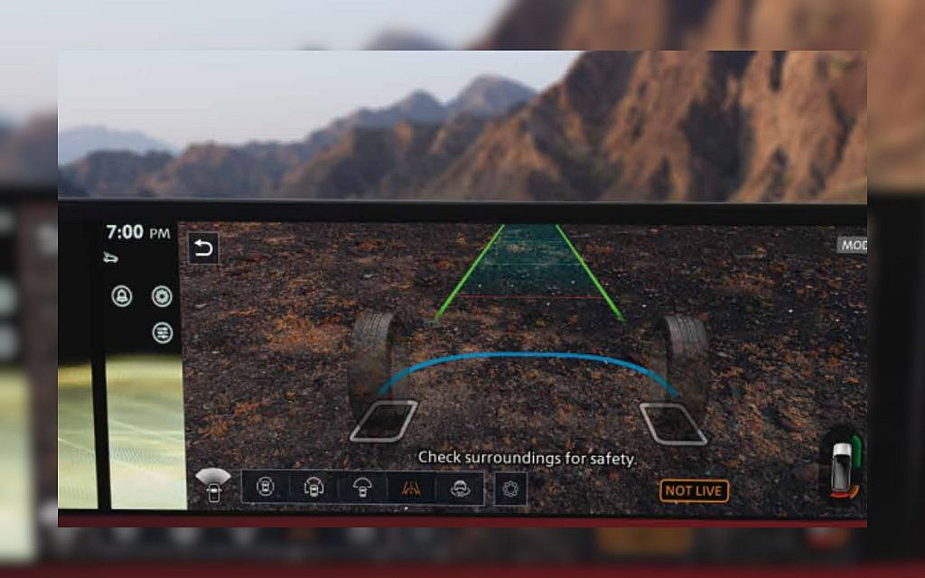 Nissan Patrol invisible hood view feature