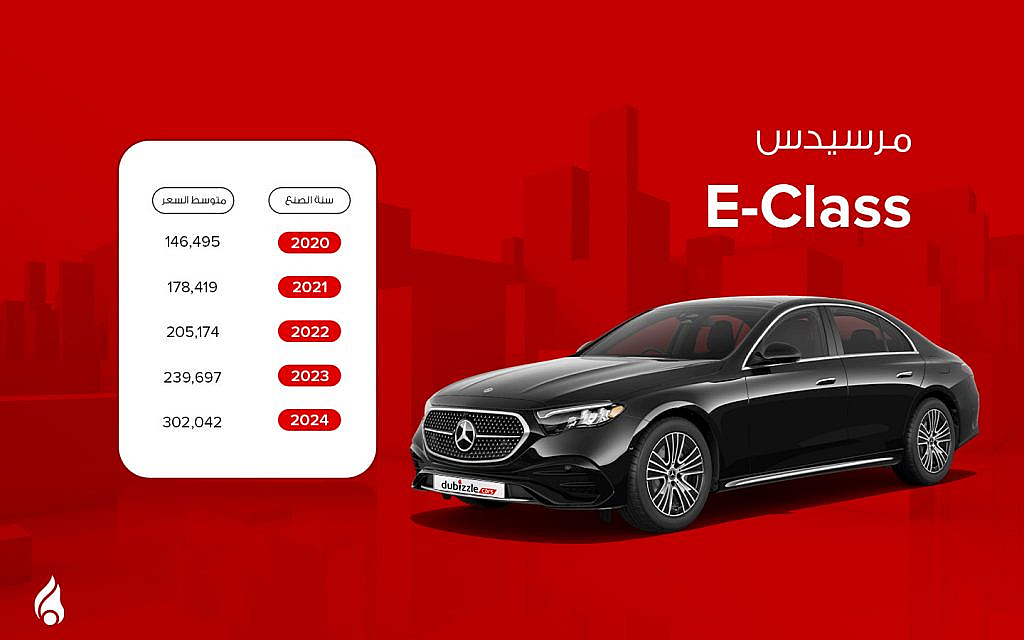 سيارة مرسيدس e-class سوداء