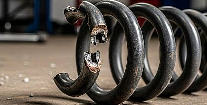 broken coil spring symptoms