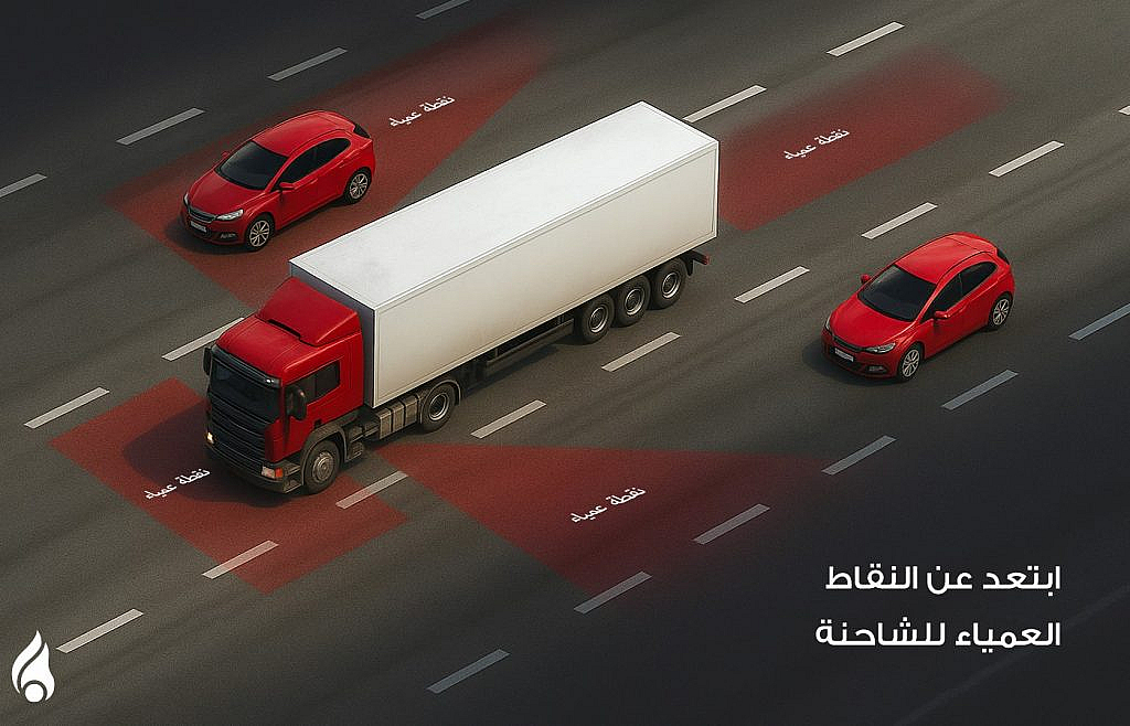 أخطر النقاط العمياء في الشاحنات