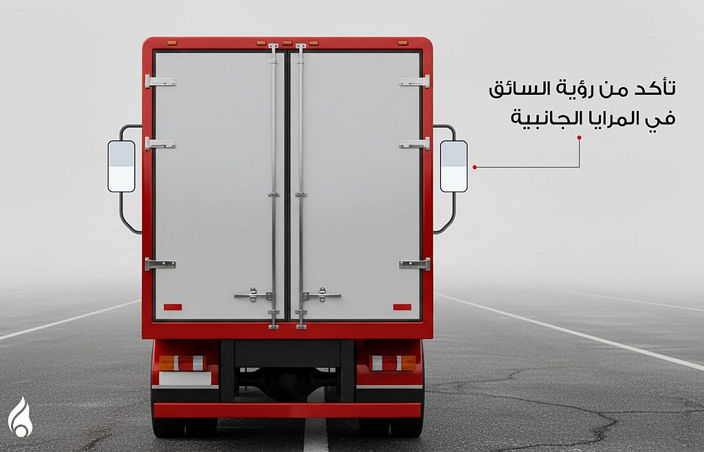 أهمية الرؤية الجانبية لسائق الشاحنة