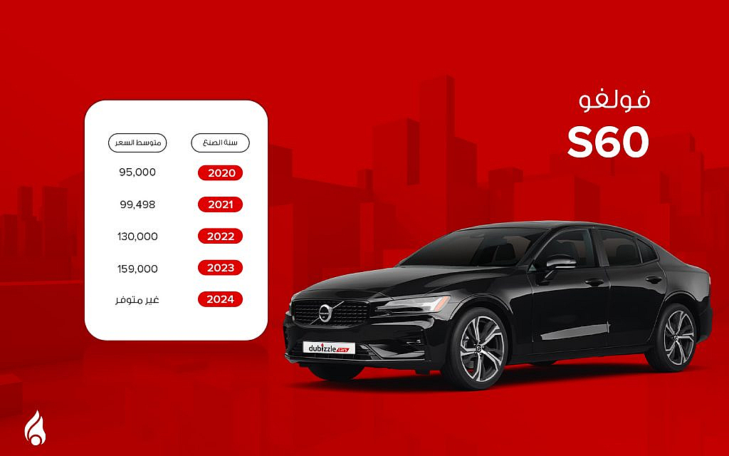سيارة فولفو s60 سوداء