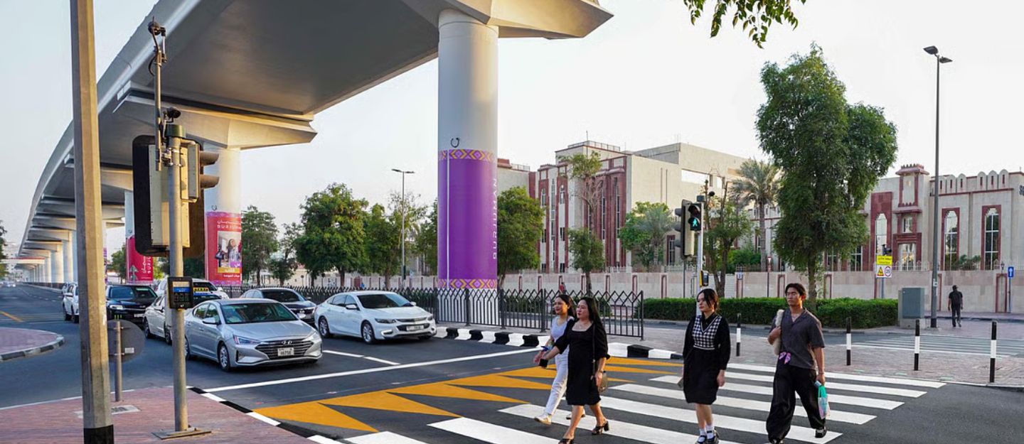 Smart pedestrian signals in Dubai for safe experience