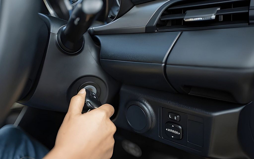 Driver performing ignition cycle to reset airbag light 