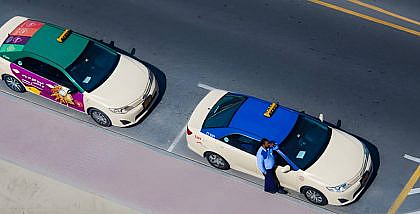Dubai taxi roof colours meaning