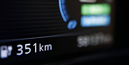 عداد يظهر المسافة المقوطة للسيارة