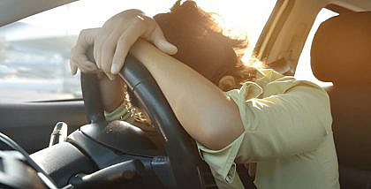 Sleeping in a car